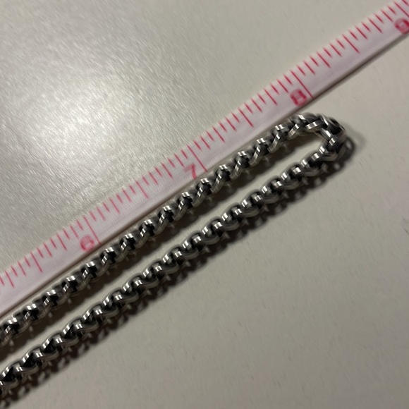 Authentic David Yurman wheat chain,solid sterling silver heart charm/enhancer. - Picture 8 of 12